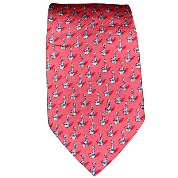 Vineyard Vines Other - NWOT Vineyard Vines Mens Pink Red Silk Seal With Beachball Print tie